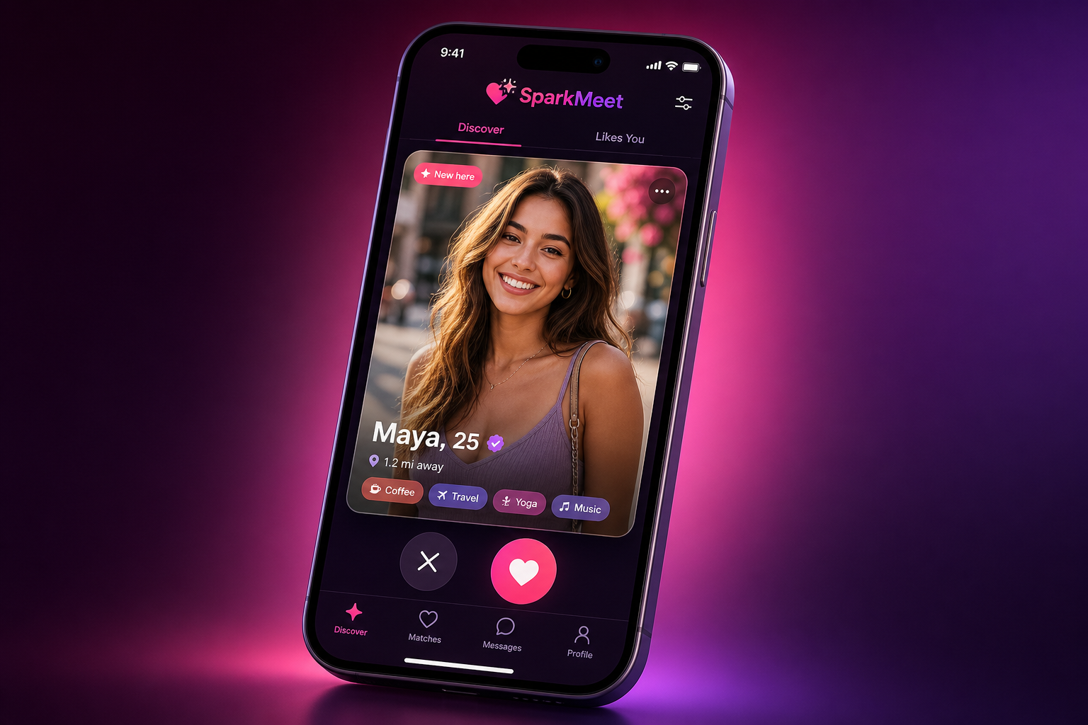 Vista previa de SparkMeet — Descubrir, Coincidir, Chatear